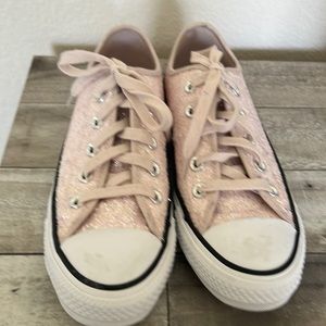 Converse Pink Sparkle Chucks Size 5.5